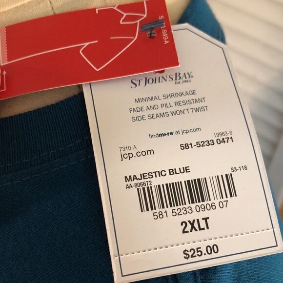 NWT Heritage Performance T-shirt in Majestic Blue 2XL Tall - Picture 6 of 13